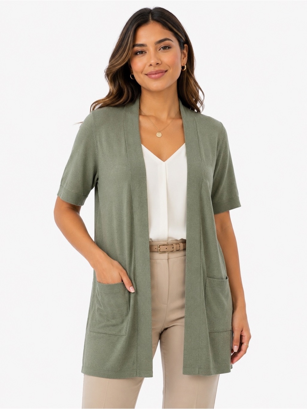 Isaac Mizrahi New York Open Front Cardigan – Size Small